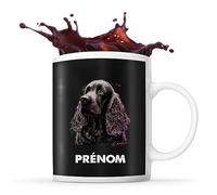 Planetee Tasse Cocker Spaniel Anglais Style Street Art Prénom Nom Personnalisable | Mug Café Thé Idée Cadeau Personnalisé Homme Femme Original pour propriétaire de chien
