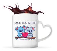 Planetee Tasse Coeur Ma Choupinette Merci de faire partie de ma vie | Mug Couple Saint Valentin Mariage Fiançailles Anniversaire Cadeau Romantique Amoureux