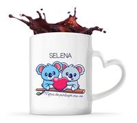 Planetee Tasse Coeur Selena Merci de faire partie de ma vie | Mug Couple Saint Valentin Mariage Fiançailles Anniversaire Cadeau Romantique Amoureux