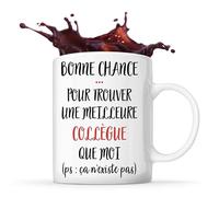 Planetee Tasse Collègue ça n'existe pas | Mug Cadeau Travail Métier Départ Retraite Collègue Anniversaire Noël