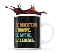 Planetee Tasse Directeur Légende Vintage | Mug homme Humour idée cadeau anniversaire collègue ami