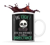 Planetee Tasse Directrice Pas touche | Mug Humour idée cadeau anniversaire collègue ami