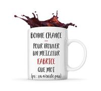 Planetee Tasse Fabrice ça n'existe pas homme | Idée Mug Cadeau Prénom Surnom Nom de Famille Anniversaire Noël