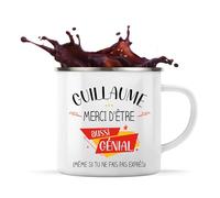 Planetee Tasse Guillaume génial sans faire exprès 360 ml | Mug Émaillé Métallique | Idée Cadeau Humour Collègue Travail Famille Anniversaire Noël
