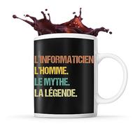 Planetee Tasse Informaticien Légende Vintage | Mug homme Humour idée cadeau anniversaire collègue ami