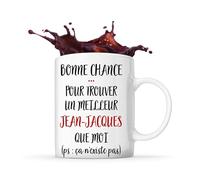 Planetee Tasse Jean-Jacques ça n'existe pas homme | Idée Mug Cadeau Prénom Surnom Nom de Famille Anniversaire Noël