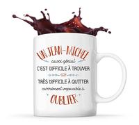 Planetee Tasse Jean-Michel aussi génial | Idée Mug Cadeau Prénom Surnom Nom de Famille Anniversaire Noël