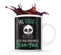 Planetee Tasse Jean-Paul Pas Touche Panda | Mug Prénom Cadeau Anniversaire Humour