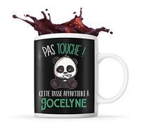 Planetee Tasse Jocelyne Pas Touche Panda | Mug Prénom Cadeau Anniversaire Humour