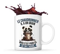 Planetee Tasse Le Chaudronnier Panda Café | Idée Mug Cadeau Travail Métier Humour Collègue Homme Anniversaire Noël