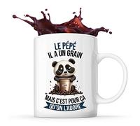 Planetee Tasse Le Pépé Panda Café | Idée Mug Cadeau Travail Métier Humour Collègue Homme Anniversaire Noël