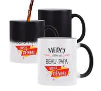 Planetee Tasse Magique Beau-Papa | Mug qui change couleur avec la chaleur | Idée Cadeau Anniversaire Noël Fête des Pères