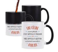 Planetee Tasse Magique Céline | Mug qui change couleur avec la chaleur | Idée Cadeau Prénom Surnom Nom de Famille Humour Collègue Travail Anniversaire Noël
