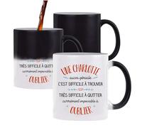 Planetee Tasse Magique Charlotte Aussi Géniale - Mug qui change couleur avec la chaleur - Idée Cadeau Original Patronne Collègue - Anniversaire, Départ Retraite, Travail, Bureau