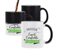 Planetee Tasse Magique Expert Comptable meilleur de tous les temps | Mug qui change couleur avec la chaleur Idée Cadeau Humour Collègue famille Homme Anniversaire Noël