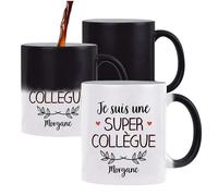 Planetee Tasse Magique Morgane Une Super Collègue Femme | Mug qui change couleur avec la chaleur | Idée Cadeau Prénom Surnom Nom de Famille Humour Collègue Travail Métier Départ Retraite