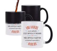 Planetee Tasse Magique Muriel Aussi Géniale - Mug qui change couleur avec la chaleur - Idée Cadeau Original Patronne Collègue - Anniversaire, Départ Retraite, Travail, Bureau