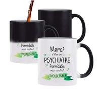Planetee Tasse Magique Psychiatre Inoubliable Femme | Mug qui change couleur avec la chaleur | Idée Cadeau Collègue Travail Retraite