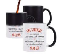 Planetee Tasse Magique Sandrine aussi géniale | Mug qui change couleur avec la chaleur | Idée Cadeau Prénom Surnom Nom de Famille Humour Collègue Travail Anniversaire Noël