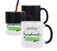Planetee Tasse Magique Saxophoniste meilleur de tous les temps | Mug qui change couleur avec la chaleur Idée Cadeau Humour Collègue famille Homme Anniversaire Noël