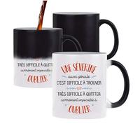 Planetee Tasse Magique Séverine aussi géniale | Mug qui change couleur avec la chaleur | Idée Cadeau Prénom Surnom Nom de Famille Humour Collègue Travail Anniversaire Noël