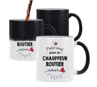 Planetee Tasse Magique un Chauffeur routier adoré | Mug qui change de couleur avec la chaleur Idée Cadeau Humour