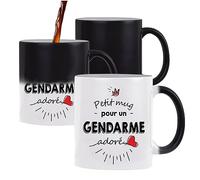 Planetee Tasse Magique un Gendarme adoré | Mug qui change de couleur avec la chaleur Idée Cadeau Humour