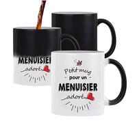 Planetee Tasse Magique un Menuisier adoré | Mug qui change de couleur avec la chaleur Idée Cadeau Humour