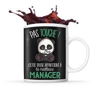 Planetee Tasse Manager Pas touche | Mug Humour idée cadeau anniversaire collègue ami