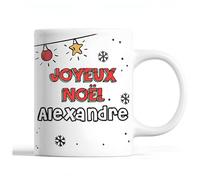 Planetee Tasse Noël Alexandre | Mug prénom Idée Cadeau de Noël original