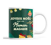 Planetee Tasse Noël Maman | Mug femme Idée Cadeau de Noël original famille collègue Vert