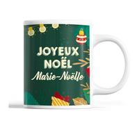 Planetee Tasse Noël Marie-Noëlle | Mug prénom femme Idée Cadeau de Noël original Vert