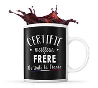 Planetee Tasse noir Certifié Frère | Mug original idéal pour cadeau de noël et anniversaire