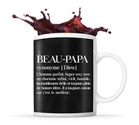Planetee Tasse noir Définition Beau-Papa | Mug original pour beau père idéal pour cadeau de noël et anniversaire
