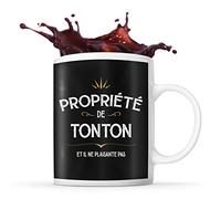 Planetee Tasse noir Propriété de Tonton | Mug original pour oncle idéal pour cadeau de noël et anniversaire