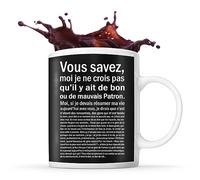 Planetee Tasse Patron Situation Noire | Mug Homme Café Thé Idée Cadeau Humour Collègue famille Anniversaire Noël