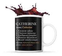 Planetee Tasse prénom Catherine Définition Perfection | Mug Prénom humour idéal pour cadeau original et drôle