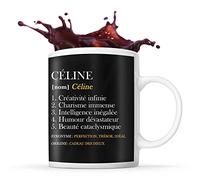 Planetee Tasse prénom Céline Définition Perfection | Mug Prénom humour idéal pour cadeau original et drôle