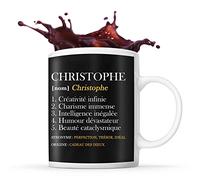 Planetee Tasse prénom Christophe Définition Perfection | Mug Prénom humour idéal pour cadeau original et drôle