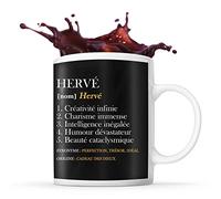 Planetee Tasse prénom Hervé Définition Perfection | Mug Prénom humour idéal pour cadeau original et drôle