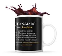 Planetee Tasse prénom Jean-Marc Définition Perfection | Mug Prénom humour idéal pour cadeau original et drôle