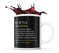 Planetee Tasse prénom Louna Définition Perfection | Mug Prénom humour idéal pour cadeau original et drôle