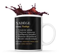 Planetee Tasse prénom Nadège Définition Perfection | Mug Prénom humour idéal pour cadeau original et drôle