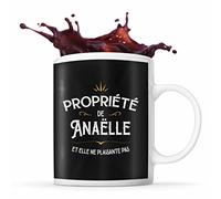Planetee Tasse Prénom Propriété de Anaëlle | Mug Prénom pour femme idéal pour cadeau original et drôle