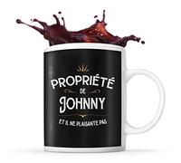 Planetee Tasse Prénom Propriété de Johnny | Mug Prénom pour homme idéal pour cadeau original et drôle