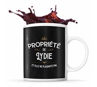 Planetee Tasse Prénom Propriété de Lydie | Mug Prénom pour femme idéal pour cadeau original et drôle