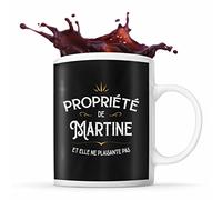 Planetee Tasse Prénom Propriété de Martine | Mug Prénom pour femme idéal pour cadeau original et drôle
