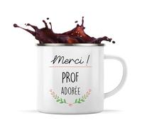 Planetee Tasse Prof Adorée Femme 360 ml | Mug Émaillé Métallique | Idée Cadeau maîtresse, professeur, école, fin d'année