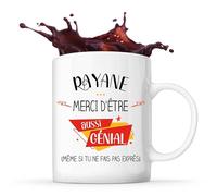 Planetee Tasse Rayane génial sans faire exprès | Idée Mug Cadeau Prénom Surnom Nom de Famille Anniversaire Noël