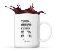 Planetee Tasse Robin Lettre Littérature | Mug Céramique | Idée Cadeau Prénom Livre Lecture Anniversaire Oncle Parrain Beau Papa Collègue Départ Retraite Noël